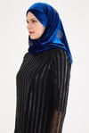 Kadife Capsul Eşarp-Sax