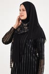 Karolu Penye Şal-Siyah