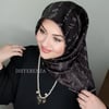 Logolu Desen Eşarp - Siyah