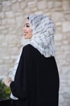Logolu Şal - Ekru
