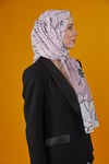 Lotus Desenli Şal Pudra