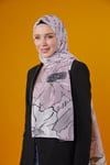 Lotus Desenli Şal Pudra
