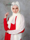 Osmanlı El İşlemesi Şal - Ekru / Silver