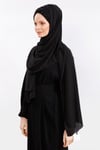 Osmanlı El İşlemesi Şal - Siyah / Siyah