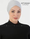 Penye Çapraz Lux Bone-Gri