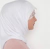 SAKALLI DANTEL ŞAL-Beyaz