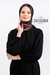 Tablo Desenli Eşarp - Bordo