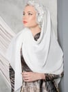 Üç Boyutlu Şal - Beyaz