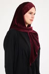 Üçgen Kadife Eşarp-Bordo