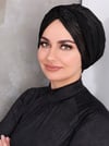 Yarı Sim Dolama Bone - Siyah
