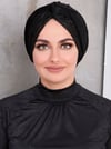 Yarı Sim Dolama Bone - Siyah