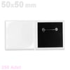 50X50mm UV Baskıya Uygun Kare Rozet SARF - 250 Adet