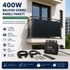 400W balkon güneş paneli paketi, 2 adet 200W güneş paneli ve 400W mikro inverter ile tak çalıştır plug-in güneş enerjisi sistemi