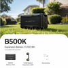 BLUETTI B500K 5120Wh expansion battery pack çim üzerinde kullanım görseli ve Apex300 uyumluluğu