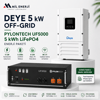 Deye 5 kW Off-Grid ve Pylontech 5 kWh LiFePO4 enerji paketi