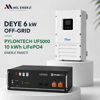 Deye 6 kW Off-Grid ve Pylontech 10 kWh LiFePO4 enerji paketi