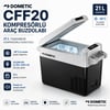 Dometic CFF20 21L kompresörlü araç buzdolabı -18°C'ye kadar soğutma sağlayan taşınabilir oto buzdolabı
