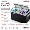 Dometic CFF70DZ LED iç aydınlatma sistemi ile kolay kullanım