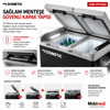 Dometic CFF70DZ sağlam menteşe sistemi ve güvenli kapak yapısı