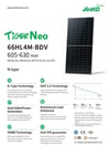 Alt Text: Jinko Tiger Neo 615W Bifacial Çift Cam Güneş Paneli – yüksek verimli güneş enerjisi çözümü