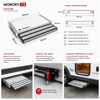 MOBORV Y3 karavan basamağı 599 mm genişlik ve 305 mm basma yüzeyi ölçüleri