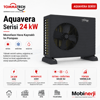 TommaTech Aquavera Serisi 24 kW monofaze hava kaynaklı ısı pompası ürün görseli