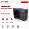 TommaTech Titan Serisi 13 kW monofaze hava kaynaklı ısı pompası çapraz arka görünüm görseli