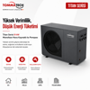 TommaTech Titan Serisi 9 kW monofaze hava kaynaklı ısı pompası çapraz arka görünüm ürün görseli