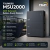 TSUNESS MSU2000 2kW bataryalı balkon enerji sistemi, hibrit inverter ve LiFePO4 batarya ile kesintisiz enerji çözümü