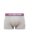 U.S. Polo Assn. 80651 201 Kırmızı - Lacivert - Gri Melanj 3 lü Boxer  - US.01.80651.INT 201 427