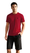 U.S. Polo Assn. Erkek Bordo Yuvarlak Yaka Şort  Takım  - US.01.18859.INT 165
