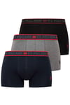 U.S. Polo Assn. Erkek Siyah - Antrasit Melanj - Lacivert 3 lü Boxer  - US.01.80656-B.INT 508