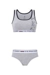 U.S. Polo Assn. Kadın Gri Melanj Büstiyer Şort Takım - US.01.66255 321