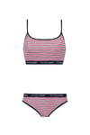 U.S. Polo Assn. Kadın Lacivert - Çizgili Büstiyer Slip Takım - US.01.66250 240
