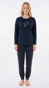 U.S. Polo Assn. Kadın Lacivert Pijama Takım  - US.01.20326.26K 240