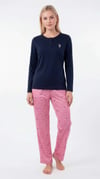 U.S. Polo Assn. Kadın Lacivert Pijama Takım  - US.01.20325.26K 240