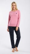 U.S. Polo Assn. Kadın Pembe Pijama Takım  - US.01.20325.26K 300