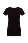 U.S. Polo Assn. Kadın Siyah Kısa Kollu V Yaka T-Shirt - US.B1.66004 140