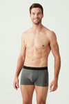 USPA Erkek Antrasit Melanj - Siyah - Gri Melanj  3 LÜ Boxer - US.01.80338 384