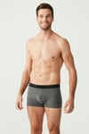USPA Erkek Antrasit Melanj - Siyah 3 LÜ Boxer - US.01.80304 383