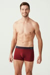 USPA Erkek Bordo - Lacivert - Gri Melanj  3 LÜ Boxer - US.01.80328 404