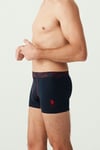 USPA Erkek Kırmızı - Gri Melanj - Lacivert 3 LÜ Boxer - US.01.80336 427