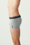USPA Erkek Lacivert - Gri Melanj - İndigo  3 LÜ Boxer - US.01.80263 439