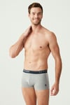USPA Erkek Lacivert - Gri Melanj - İndigo  3 LÜ Boxer - US.01.80263 439