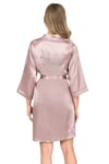 Ahu Vizon Kısa Saten Bride Sabahlık