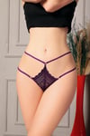 Aria's Closet Fantezi Dantelli 2 İpli Mor Tanga String