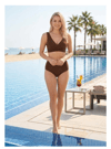 Arias Closet Şık Tasarım Burgulu Hızlı Kuruyan Kahverengi Yüksek Bel Bikini Takımı
