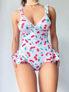 Aria's Closet Vişne Desenli Fantezi Body