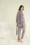 Dantelli Hamile Lohusa 3'lü Pijama Takımı