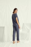 Kısa Kollu V Yakalı Dantelli Pijama Takımı
